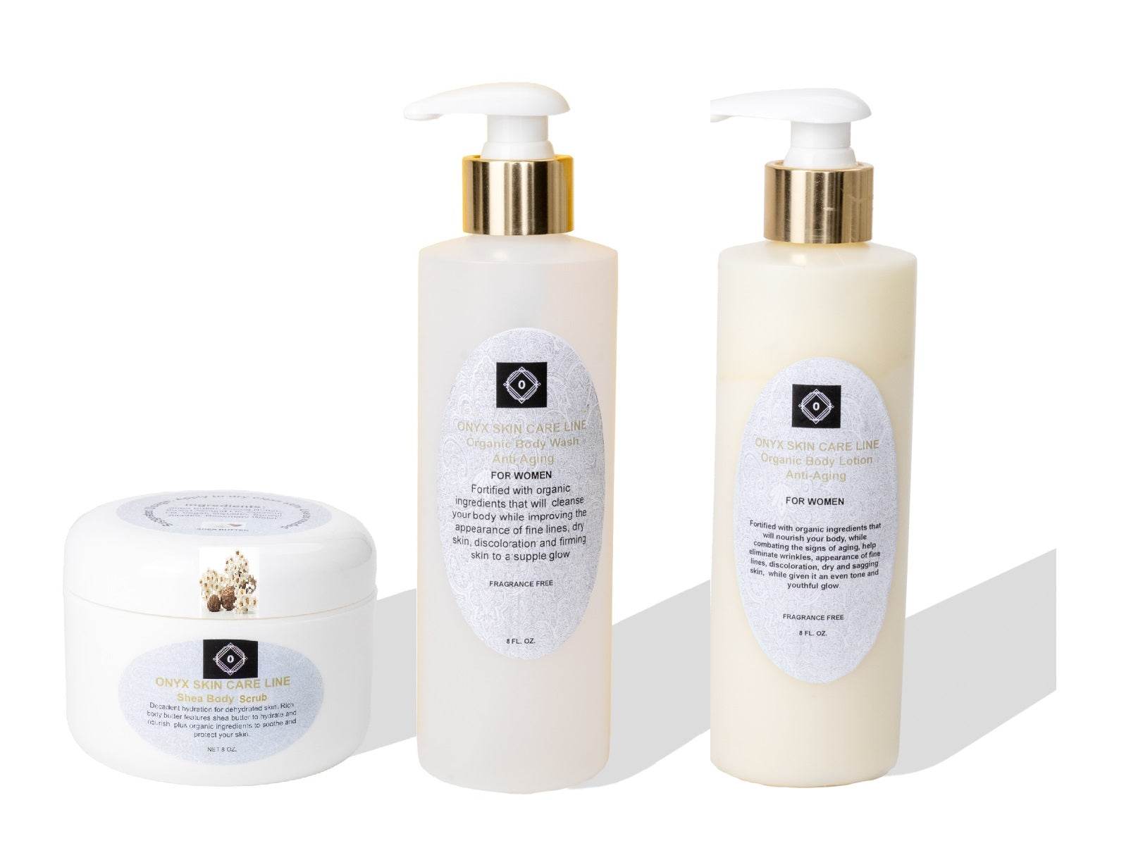 THREE STEP ORGANIC ANTI-AGING BODY SYSTEM - Eleven Fragrances - for
