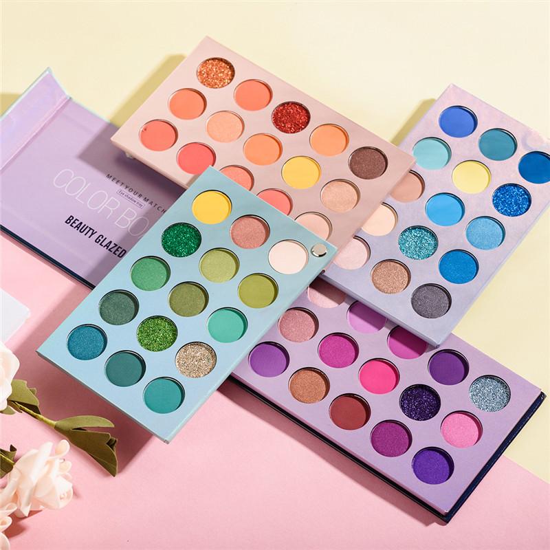 BEAUTY GLAZED 4 in 1 Color Board Eye shadow Palette Neon Yellow Eye